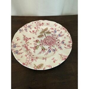 VTG 1950s Johnson Bros Rose Chintz Pink 7 7/8" Salad Plate England Black‎ Stamp